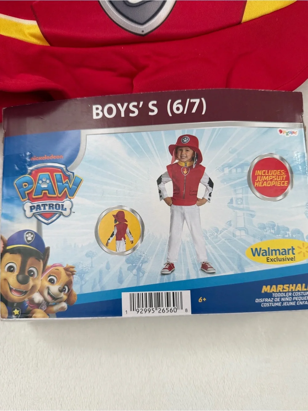 PAW Patrol Marshall Costume (Size S 6/7)